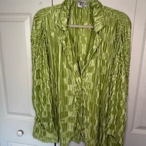 Princess Polly Lime Green Pleated Blouse & Pant Set